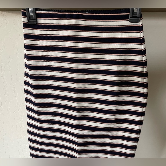 Lovers + Friends, Reformation Bodycon Pencil Striped Skirt,Navy & Pastel—XS••• - Picture 10 of 16